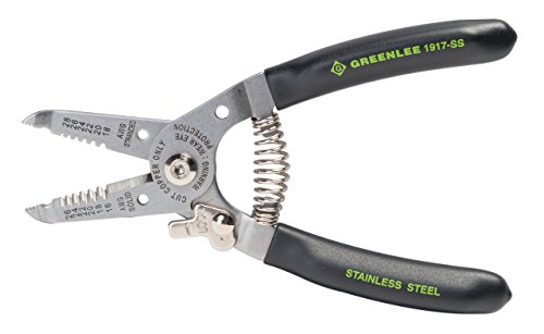 Greenlee 1917-SS Stainless Wire Stripper and Cutter, 16-26AWG, 6-Inches