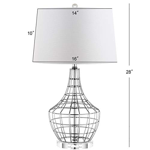 Lámpara de Mesa SAFAVIEH Metal Plata 28 pulg Set 2 miniatura 4