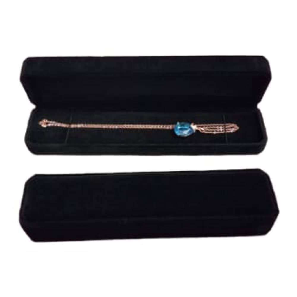MWTSYSQ Velvet Jewelry Gift Box Storage Bracelet Pendant Necklace (Black)