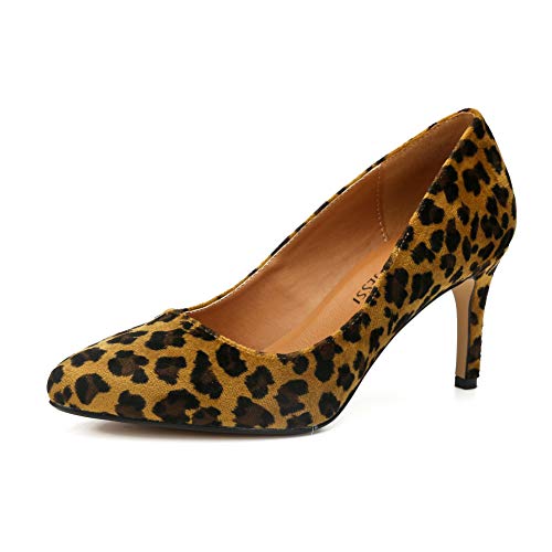 MAIERNISI JESSI Unisex Pumps - Leopard Samt - 44/46.5 EU - Mid...