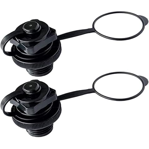 Lsydgn Replacement screw air valve Kayak valve cover Inflatable boat valve plug Tough and durable for long term use quick inflation and suitable for most inflatable kayaks tools 2 pieces (Black) Cover