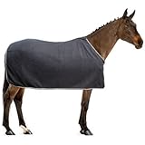 Farbe: schwarz Euroriding Abschwitzdecke Fleece Basic schwarz 145cm