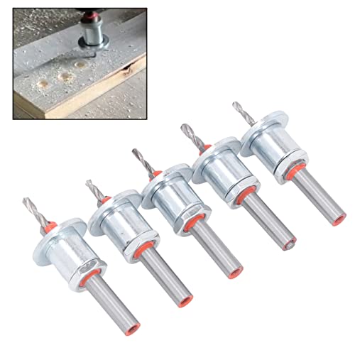 Countersink Drill Bit Set, 5 Pieces, Adjustable with Debris Cavities, 8x8 mm - Image 3