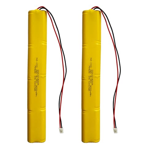 GSUIVEER 9.6V 900mAh Exit Sign Emergency Light Battery Compatible with BBAT0043A BAT9.6V700 BBAT0044A BAA-96 Unitech ELB-B003 ELBB003 Lithonia ELB-B004 ELBB004 OSI OSA228 DANTONA CUSTOM-306-U (2 Pack)