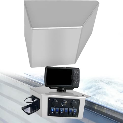 Ecliptica Universal Large Aluminum Boats Side Console Mount Bracket -Fishing Sounder Mount for Boat - Fish Finders Sounders & Switch Panel Mount Versatile Center Console Boat Accessories