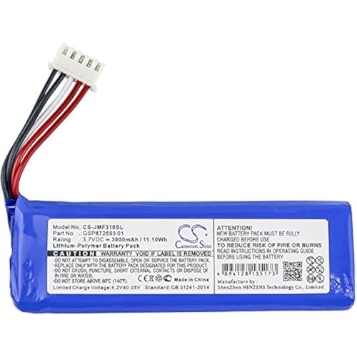 Cameron Sino NEW 3000mAh Battery for JBL Flip 4 Flip 4 Special Edition Replacement GSP872693 01