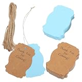 Gadpiparty 100piezas Etiquetas Decorativas Para Shower y Despedida De Soltera Unidades Kraft Con Cordel De Yute
