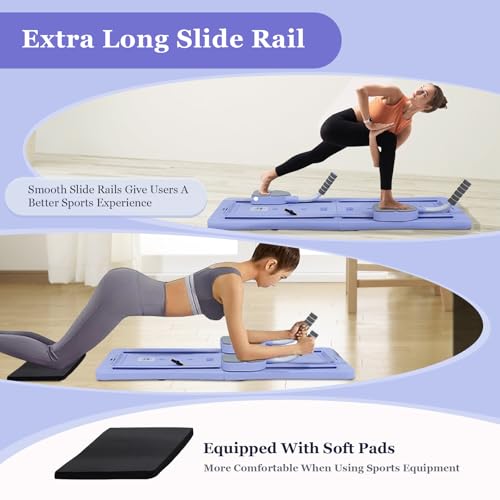 Ab Roller Board, Multifunctional Pilates Reformer Machine Full-Body Workout Trainer, Abdominal Board Ab Core Trainer for Men and Women, Durable Portable Pilates Board for Home and Gym Use - Image 6
