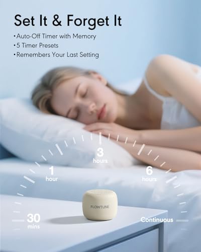 FLOWTUNE Sound Machine Flowtune White Noise Machine for Baby Adults, Mini Portable Sound Machine for Travel, 6H Timer, 18 Soothing Sleep Sounds Gift (Putty) - Image 6