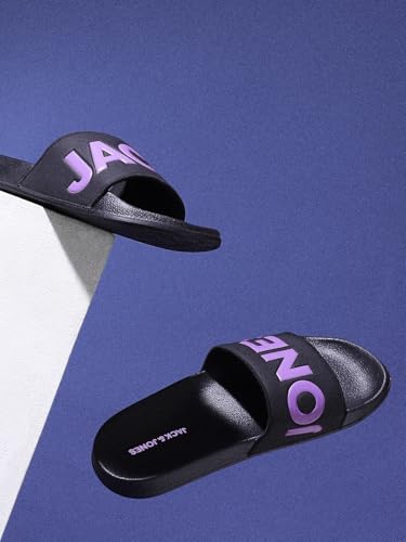Image of JACK&JONES Men's Logo Print Pool Sliders