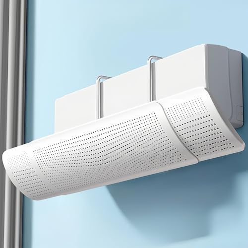 45-90 cm Déflecteur pour Climatiseur Rétractable, Anti-Soufflage Direct, Deflecteur Climatisation Murale, Anti-Condensation