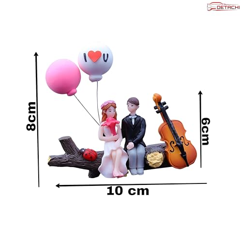 Image of DETACHI Plastic Car Dashboard Toy | Car Dashboard Accessories | Car Decoration Items | Car Decor | Interior Dashboard Accessories | Showpiece for Desk Decoration | Car Dashboard Toys (1 Pc Couple)