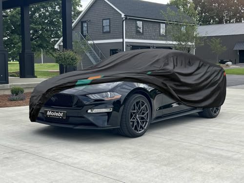 Image of Car Cover for Ford Mustang Coupe /Convertible Fit 1964-2025 Mustang GT GT350 GT500 Cobra Shelby Bullitt ECOBOOST, Waterproof All-Weather Full Car Cover with Windproof Gust Strap.