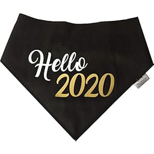 Spoilt Rotten Huisdieren S4 Hallo 2020, Groot, Zwarte Hond Bandana. Hogmanay New Years Eve Kerstmis Fancy jurk kostuum…
