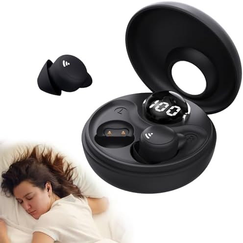 Novonell Snooze Pods Pro, Schlafkopfhörer, Anti Schnarch-Kopfhörer Für Seitenschläfer, Novonell Sleep Pods, Schlafkopfhörer Bluetooth, Mini Bluetooth Sleepbuds Mit 48h Akku