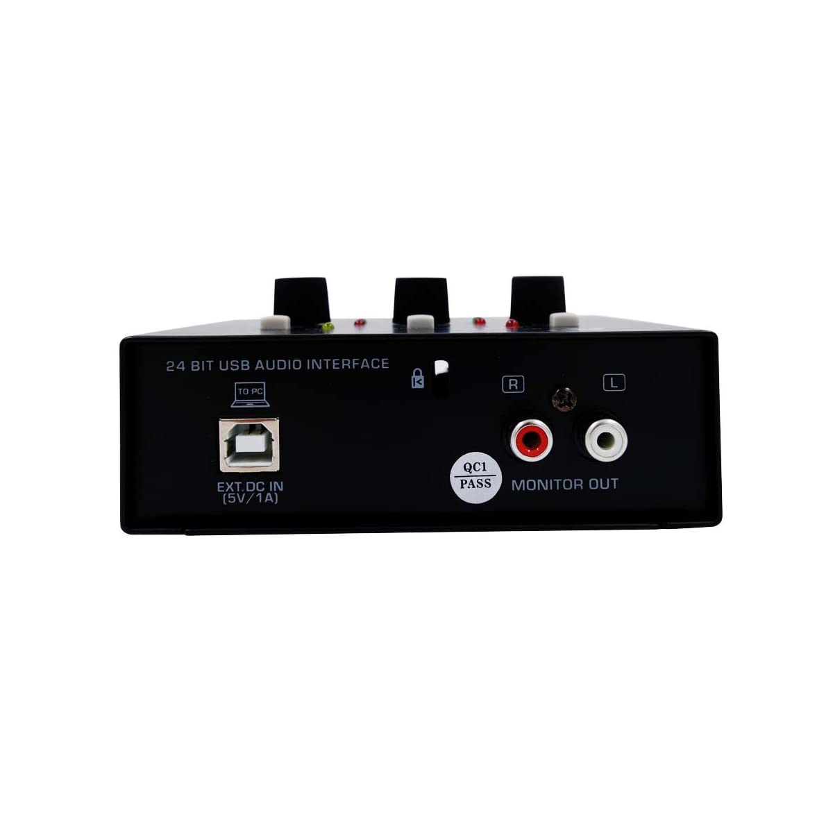 K KM-A102 Interfaz de audio para USB, 2 preamplificadores de mezcla (jack/XLR), Phantom Power