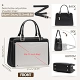 RAINSMORE Handbags for Women PU Leather Designer Handbags for Women Elegant Top Handle Shoulder Bag Tote Bag for Casual Travel - Image 3