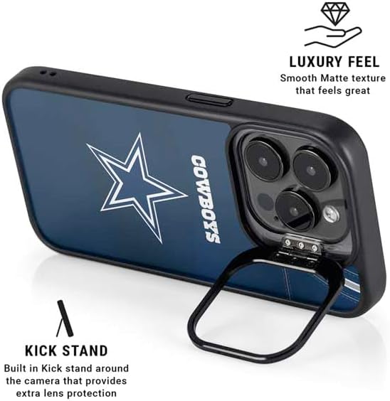 Skinit Kickstand Phone Case Compatible with iPhone 16 Pro Max - Officially Licensed NFL Dallas Cowboys Team Jersey Design