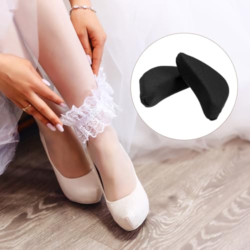 Image of 3 Pair Shoe Filler for Too Big Shoes Women, Soft Toe Filler Inserts Adjustable Shoe Filler Big Toe Plug Foot Brace Shoe Pads Toe Cushions for High Heels Pumps Flats Sneakers (Black)