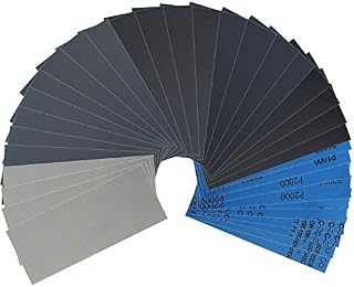 Coceca 54pcs Wet Dry Sandpaper 1000 to 5000 Grit Assortment 9 x 3.6