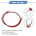 VekAuto 1 Pcs Battery Inverter Cable 10 AWG Gauge 2FT 3/8