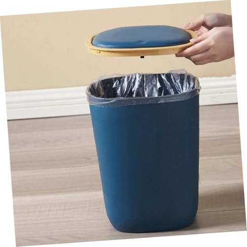 Caneca de basura pequeña rectangular 5 L color azul miniatura 5