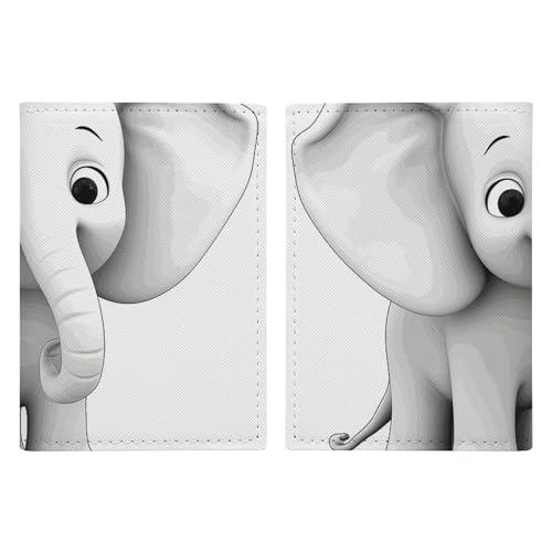 Housse de passeport éléphant blanc en cuir, le cadeau de voyage