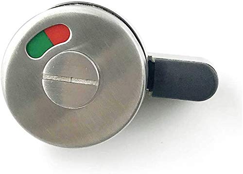 2 Pcs Toilet Door Lock, Stainless Steel Privacy Dead Bolt Indicator Door Lock Latch for Bathroom Toilet Public Restroom