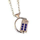 Doctor Who TV SPINNING 3D TARDIS Police Box Pendant NECKLACE w/ 20' Chain