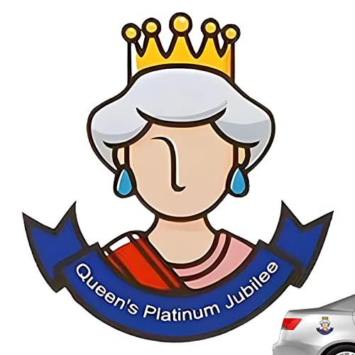 Etiqueta da janela de Elizabeth II Adesivo - Platinum Jubileu Impermeável Queen Of England Autocolan