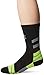 Under Armour Men's Illumination Run Crew Socks, Black/Hi-Vis yYllow, Medium