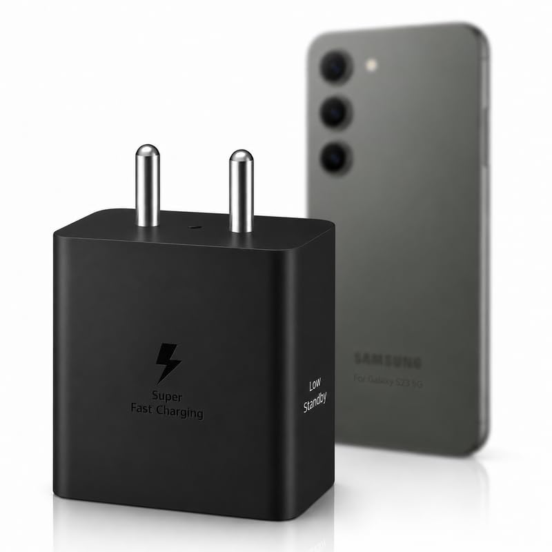 Image of 45W USB C SuperFast Charger Adapter Compatible with Samsung Galaxy S23, S24, S25, S26, Ultra|Plus|FE|Edge|5G, M47|M57|A57|F57|M56|Z Fold6, Z Flip6, 45watt PD 5.0 Type C Wall Charging Power Adaptor