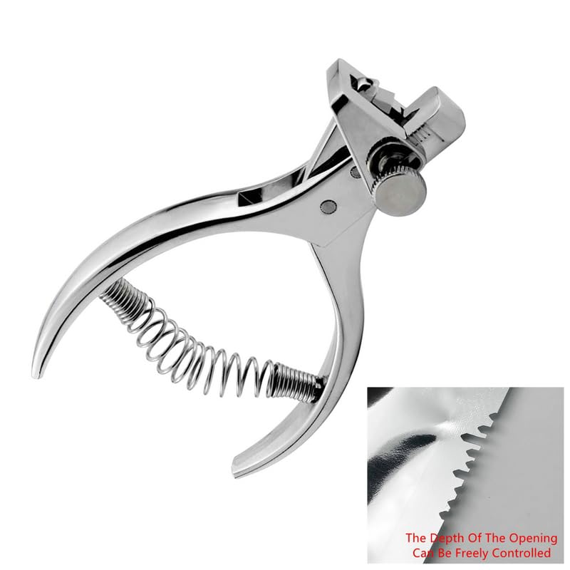 Punching Pliers Tearing Tear of Packaging Bag U Type/V Type Slot 2MM Cut Width Hole Puncher Notching Plier for Card Tailor (V Type)