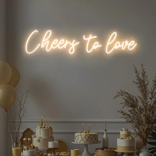 ANROOMZI Cheers to Love Neon Sign Custom LED Neon Light Sign 30 inch