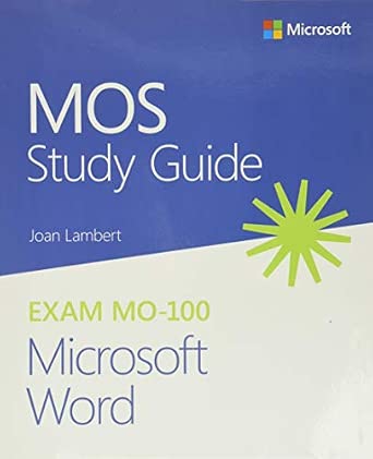 MOS Study Guide for Microsoft Word Exam MO-100 book cover