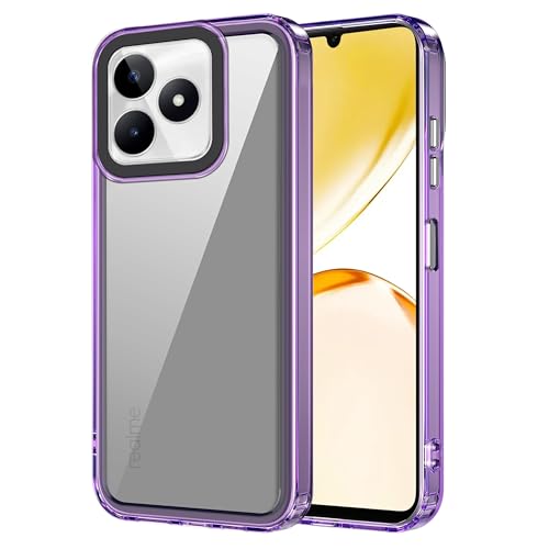 Image of Zapcase Back Case Cover for Realme C51 | Compatible for Realme C51 Back Cover | Case Cover with Camera Protection | (TPU + PC | Translucent Purple)