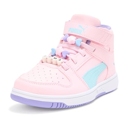 Image of PUMA Kids' Rebound Layup Mid Hook and Loop Sneakers