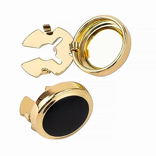 Image of Mens Button Covers Tuxedo Shirt Cufflinks Alternative | Fake cufflinks and alternative fashion jewelry accessories for mens formal business dress shirts suits and groomsmen