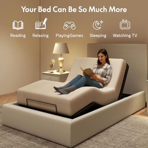 Image of FLEXISPOT Twin XL Adjustable Bed Frame Base, Durable Motor & Easy Assembly