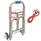 Stainless Steel Folding Grocery Trolley with Anti Puncture Silent Wheel and 150 kg Capacity Shopping Cart for Industrial Warehouse Travel (Style #6) (Style #1)