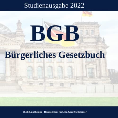 Preisvergleich Produktbild BGB - Bürgerliches Gesetzbuch: Studienausgabe 2022