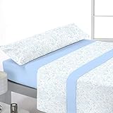  Reig Marti Juego DE SÁBANAS CORALINA, Modelo: ALTOP, Color: Azul, para Cama DE 105cm.