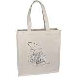 Azeeda 'French Horn' Premium Canvas Tote Bag (ZX00013567)