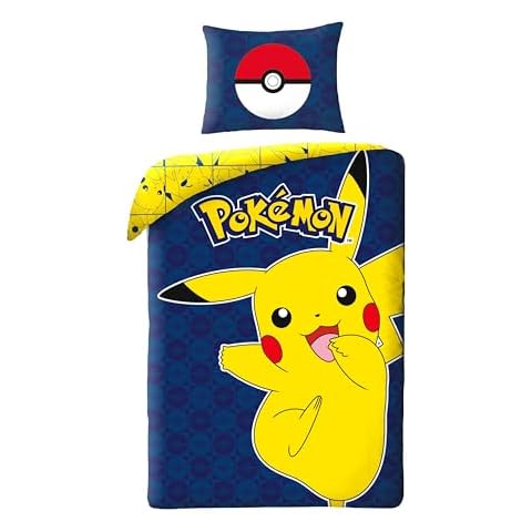 Halantex 100% Cotton Pikachu Bedding Set Cover
