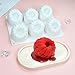 6-Hole Raspberries Mousse Cake Mold Food Grade Silicone Molds for Baking 3D Raspberries Pudding Cakes Silicone Mold Dessert Chocolate Molds Rubus Fruit Cake Decorating Tools Non-stick Baking Mould