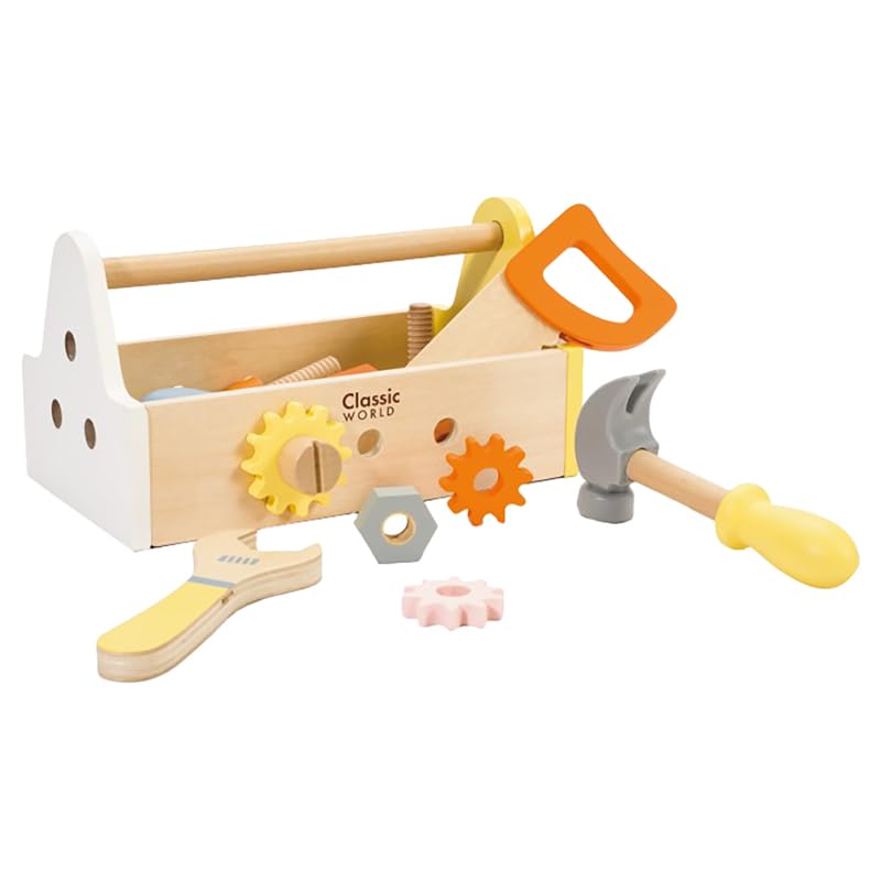 Juego de carpintero de madera educativo con 18 herramientas didácticas 3