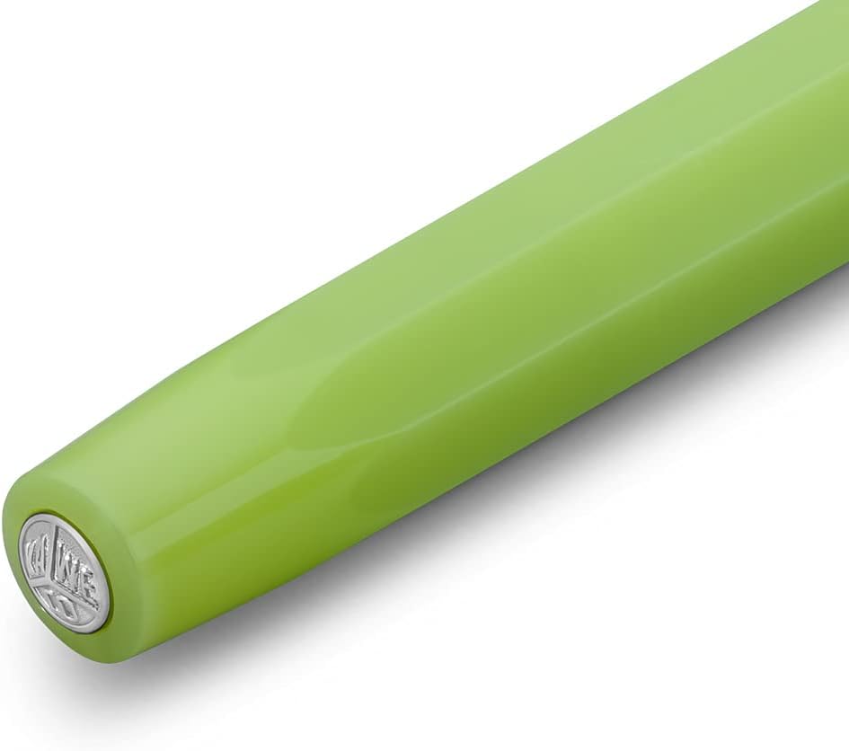Kaweco FROSTED SPORT Rollerball Fine Lime I Gel/Ballpoint Pen Including 0.7 mm Refill I in Pastel Design with Ceramic Ball 13.5 cm
