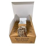 HERBOGANIC Raw African Black Soap Bar - 6 oz - 100% Pure and Organic | Natural Black African Soap bar for acne, Eczema, blackheads | Use as face wash and body wash - Pack of 12
