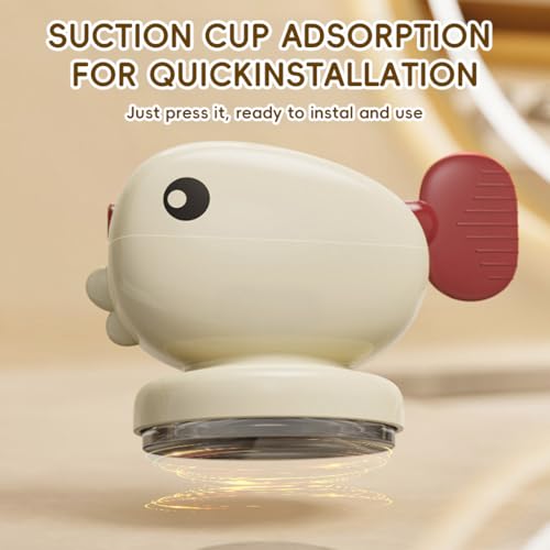 Image of HASTHIP 4Pcs Countertop Toothpaste Tube Squeezer Suction Cup Base Hand Crank Cartoon Chick Tube Wringer Bathroom Fashion Toothpaste Organizer Saver Squeezer