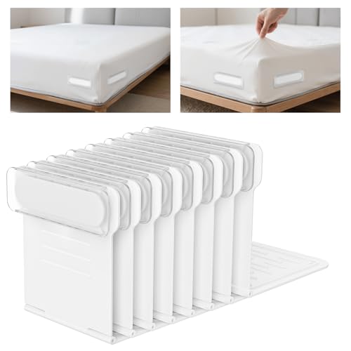 Bed Sheet Holders for Corners - 8Pcs USA Patented Heavy Duty Fitted Bedlock Sheet Holders Keep...